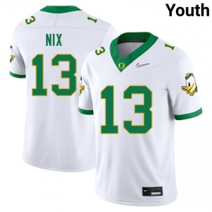 Gavin Nix Oregon Ducks High School #13 Youth College Football Jerseys - White