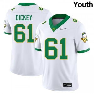 JaJuan Dickey UO College Football Youth #61 NCAA Jerseys - White