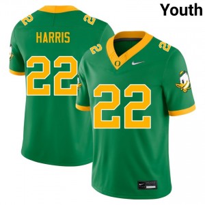 Jay Harris Oregon College Football Stitched Youth #22 Jersey - Green