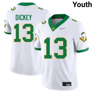 Jurrion Dickey Oregon Ducks Youth #13 College Football 2025 Jerseys - White