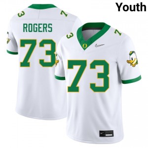 Kawika Rogers UO 2025 #73 College Football Youth Jerseys - White