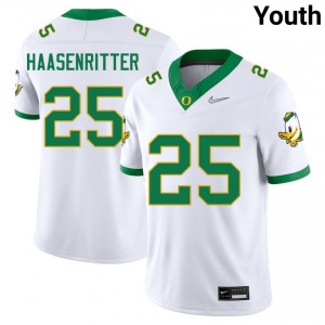 Kilohana Haasenritter UO University College Football #25 Youth Jersey - White