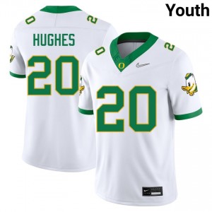 Makhi Hughes The Ducks College Football Youth #20 University Jersey - White