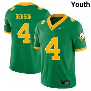 Malik Benson Oregon Replica College Football #4 Youth Jersey - Green