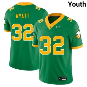 Nasir Wyatt Oregon Ducks #32 College Football Youth Official Jerseys - Green