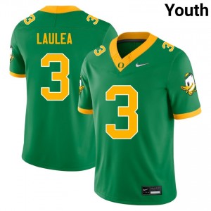 Sione Laulea University of Oregon Youth #3 Alumni College Football Jerseys - Green