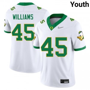 Torrence Williams UO Alumni College Football Youth #45 Jersey - White
