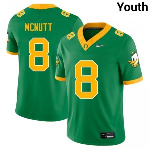 Trey Mcnutt University of Oregon #8 Youth University College Football Jerseys - Green