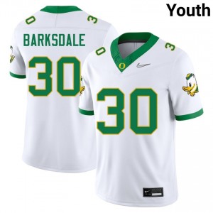 Xavier Barksdale UO #30 Game College Football Youth Jerseys - White