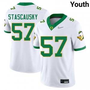 Zac Stascausky UO #57 College Football Youth University Jersey - White