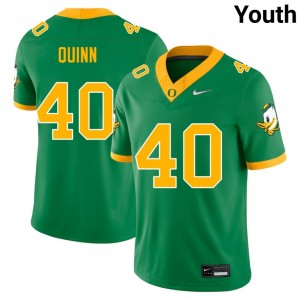 Zander Quinn Ducks College Football Youth High School #40 Jersey - Green