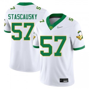 Zac Stascausky Oregon Ducks #57 College Football High School Mens Jerseys - White