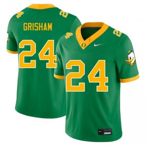 Zach Grisham University of Oregon Men College Football Embroidery #24 Jerseys - Green